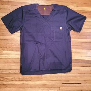Carhartt Men's Navy Blue Scrub Top